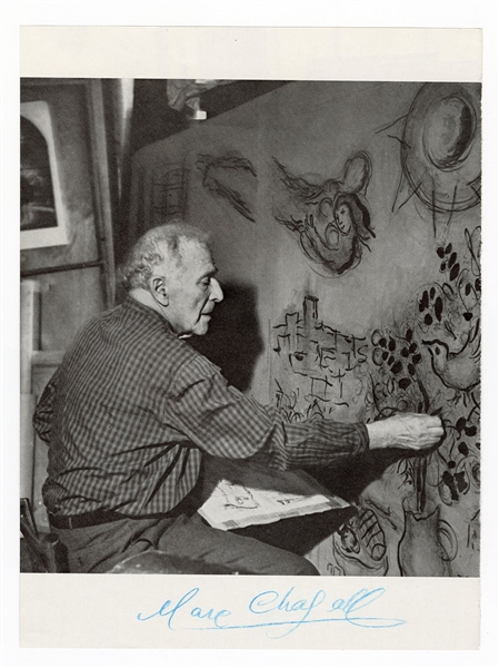 Marc Chagall Signed Photograph JSA