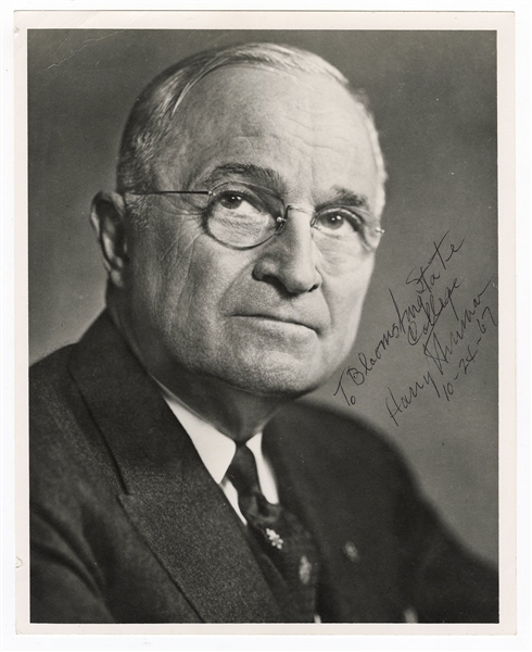 Harry S. Truman Signed and Inscribed Photograph JSA