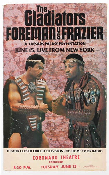 George Foreman vs. Joe Frazier Original "Gladiators" Boxing Poster
