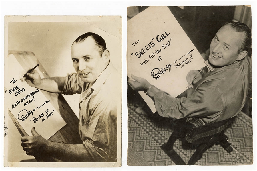 Robert Ripley Signed Photographs With Inscriptions (2)