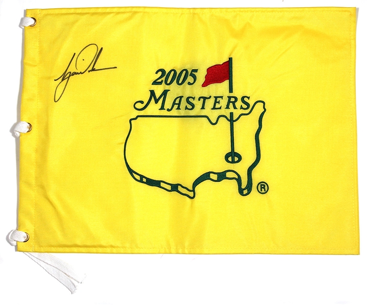 Tiger Woods Signed 2005 Masters Flag