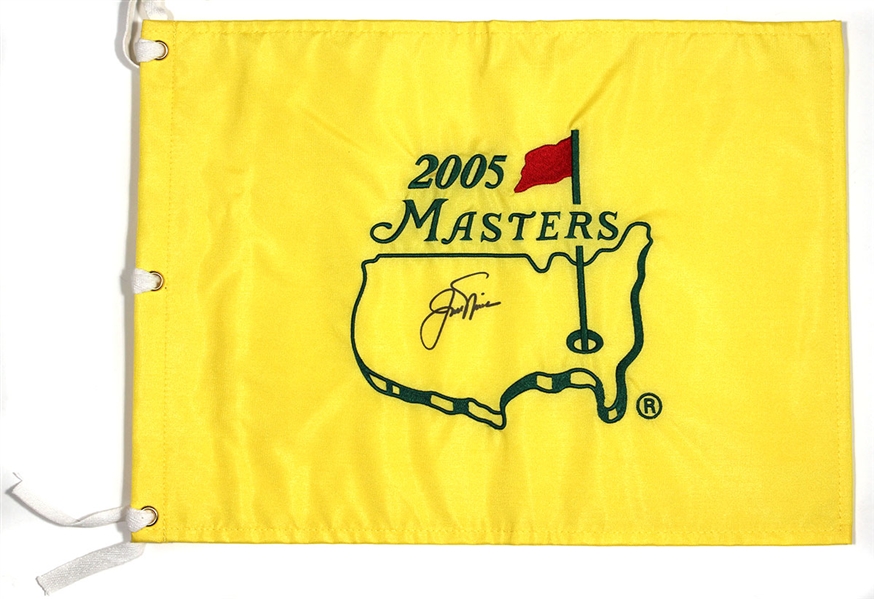 Jack Nicklaus Signed 2005 Masters Pin Flag
