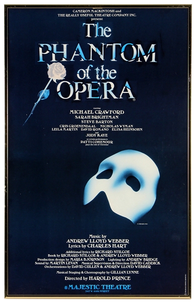 The Phantom of the Opera Broadway Show Poster