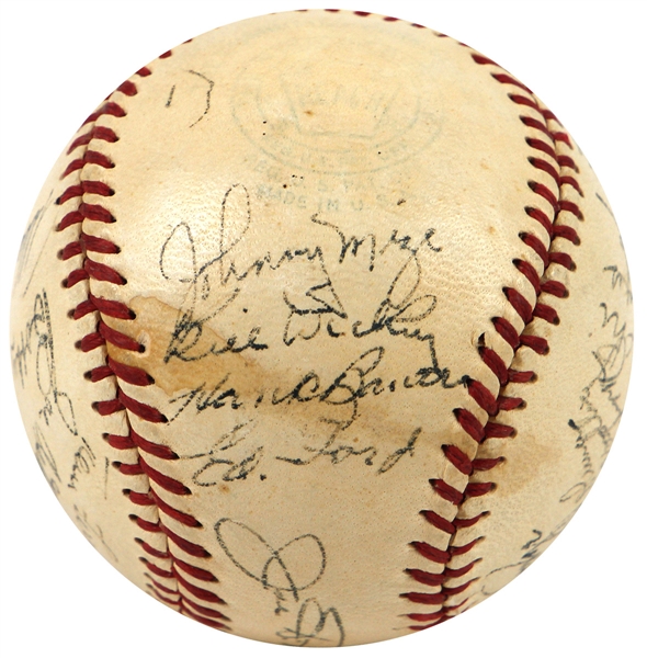 1950 New York Yankees Signed Baseball (CH DiMaggio) JSA LOA