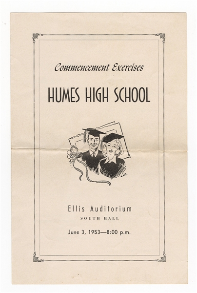 1953 Elvis Presley High School Commencement Program