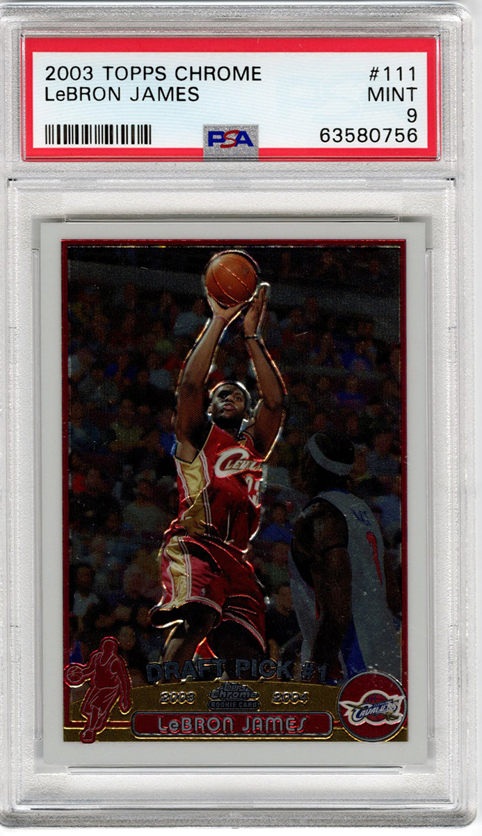 Lot Detail - 2003 Topps Chrome #111 Lebron James Psa 9