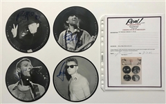 U2 Autographed Set of 4 45 RPMs REAL