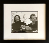 Bono and Sting 1986 Original Ken Regan Stamped Photograph