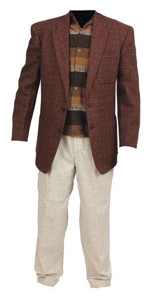 Elvis Presley 1950s Stage Worn Lansky Bros Custom Made Jacket, Shirt and Pants