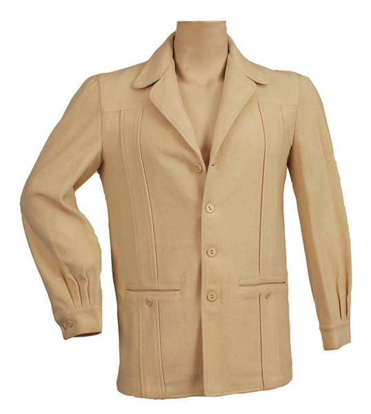 Elvis Presley Owned & Worn Custom Made Cream Wool Jacket