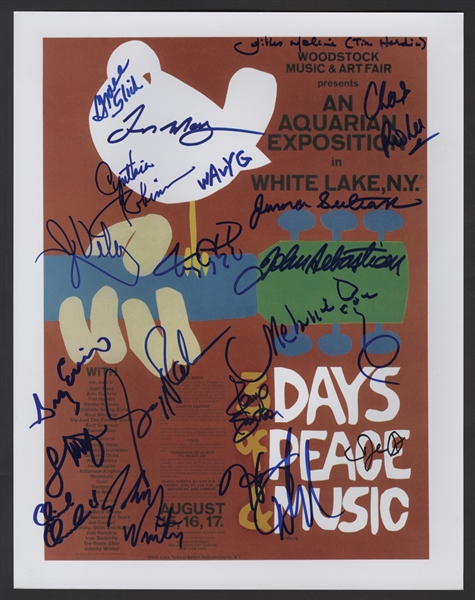 Woodstock 1969 Signed 11 x 14 Dove Poster Photo