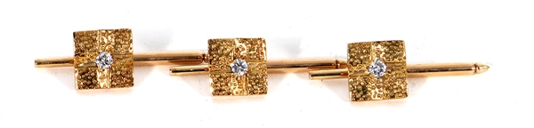 Elvis Presley Owned and Worn Diamond and Gold Cufflinks