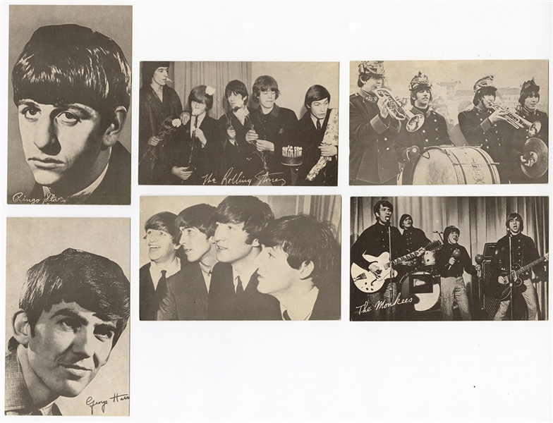 Beatles, Rolling Stones and Monkees Vintage Promotional Cards