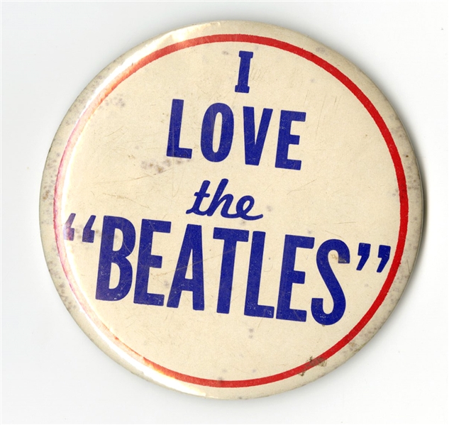 Ringo Starrs Personally Owned "I Love The Beatles" Original 1964 Pinback Button