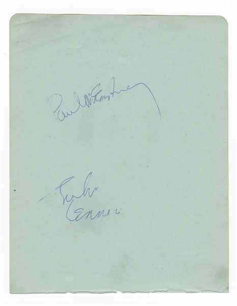 Paul McCartney and John Lennon Signed Autograph Book Page Caiazzo & JSA