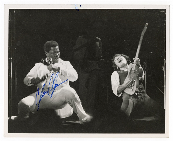 Clarence Clemons Signed Photograph with Bruce Springsteen