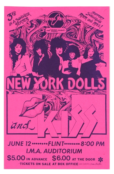 KISS/New York Dolls Original Concert Poster
