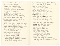 Jerry Garcia Handwritten “Days Between” Lyrics JSA