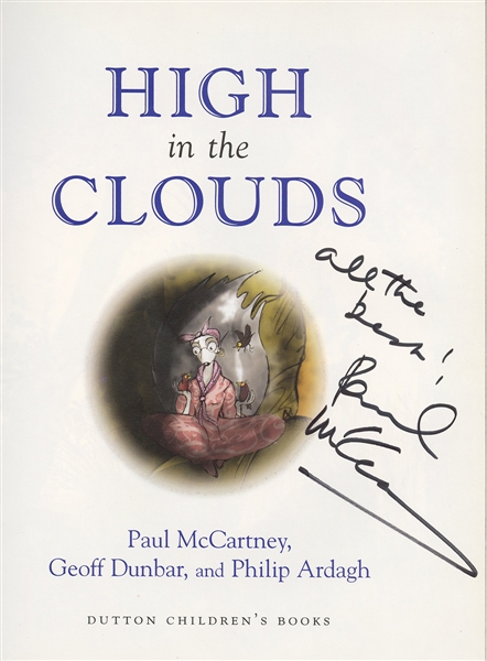 Paul McCartney Signed "High in the Clouds" Childrens Book JSA