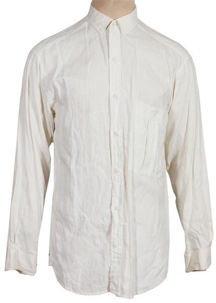 Michael Jackson Owned and Worn White Button Down Shirt