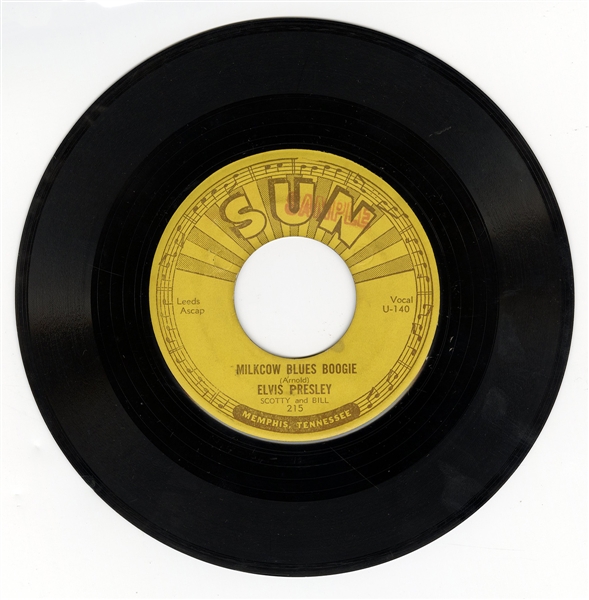 Elvis Presley "Milkcow Blues Boogie" Original Sun Records 45 Sample Copy
