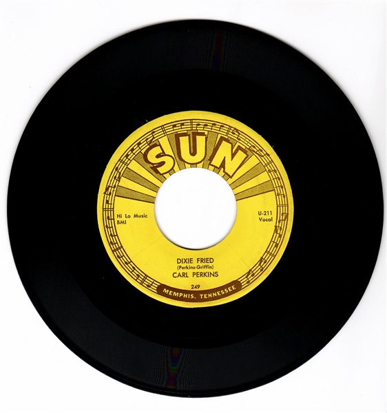 Carl Perkins Original "Dixie Fried"/"Im Sorry, Not Sorry" Sun Records 45 Record (Sun-249)