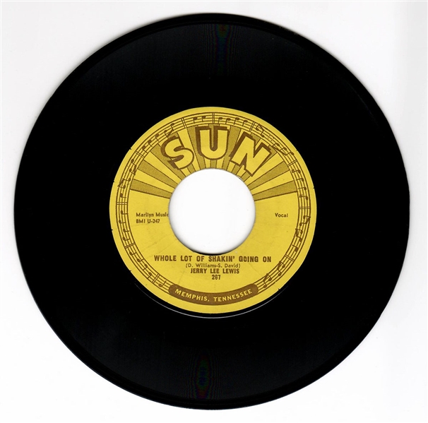 Jerry Lee Lewis Original "Whole Lotta Shakin Going On"/"Ill Be Me" Sun Records 45 Record (Sun-267)