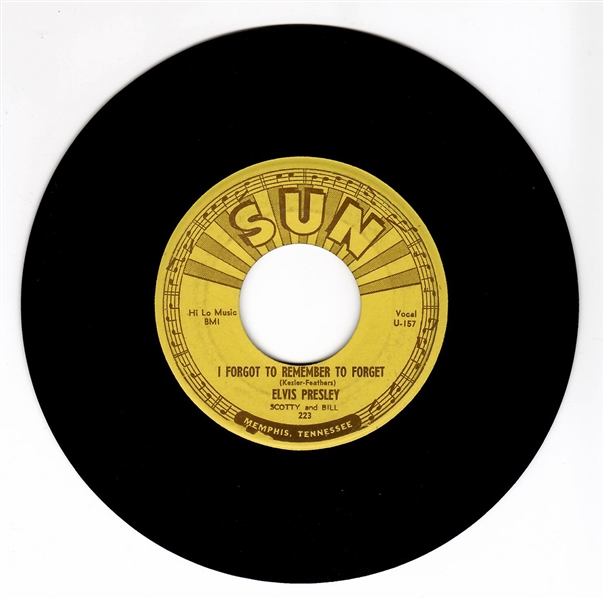 Johnny Cash Original "I Forgot to Remember to Forget"/"Katy Too" Sun Records 45 Record (Sun-321)
