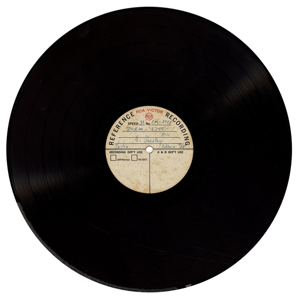 Elvis Presley RCA Victor Original Two-Sided Test Acetate
