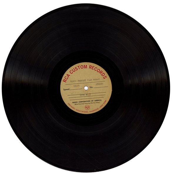 Elvis Presley (Las Vegas) RCA Custom Records Original Two-Sided Acetate