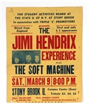 Jimi Hendrix Second Known Original 1968 Concert Poster From New York State University at Stony Brook