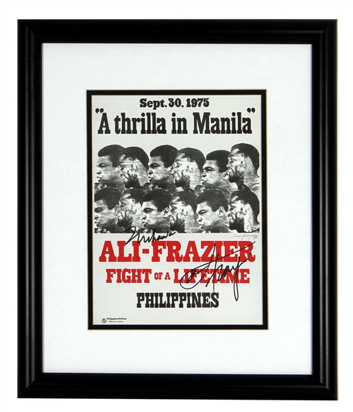 Lot Detail - Muhammad Ali And Joe Frazier Signed “thrilla In Manila” Poster