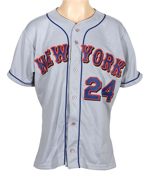 2000 Rickey Henderson New York Mets Game Worn Away Jersey