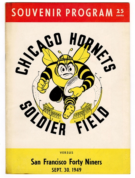 1949 Chicago Hornets vs San Francisco Forty Niners AAFC Football Program (Hornets Final Season)