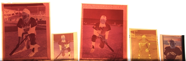 Al Kaline Color Photo Transparencies / Negatives (5)