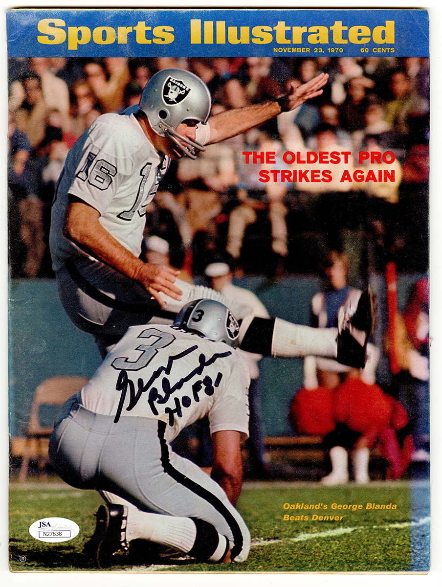 Lot Detail - George Blanda Signed Sports Illustrated Cover JSA