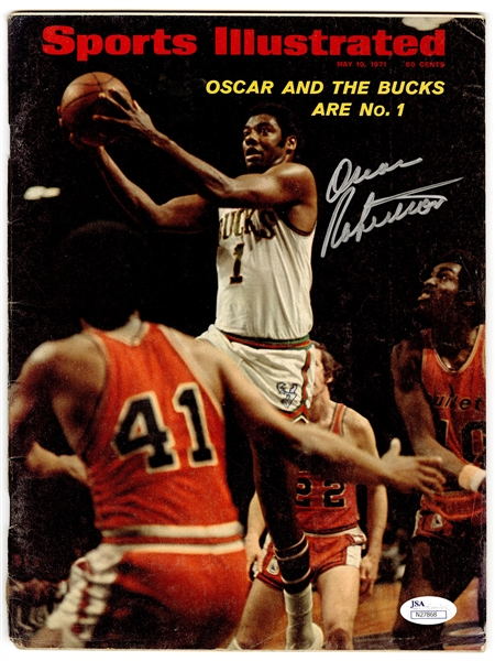 Oscar Robertson Signed Sports Illustrated Cover JSA