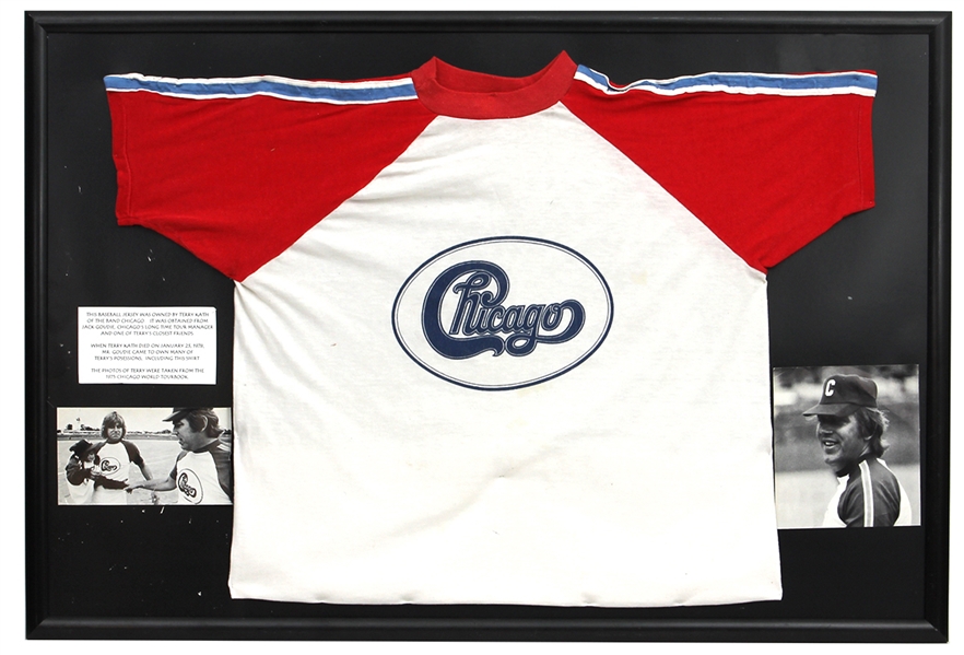 Chicago Lead Singer Terry Kath Stage Worn "Chicago" Baseball Jersey