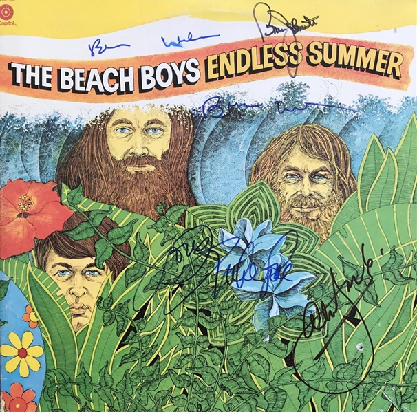 The Beach Boys Band Signed “Endless Summer” Album REAL LOA