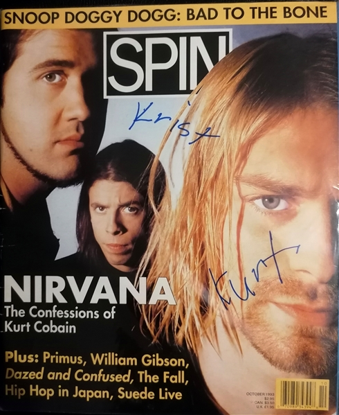 Nirvana Kurt Cobain Signed Spin Magazine JSA