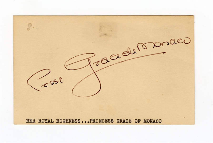 Grace Kelly Signed Card