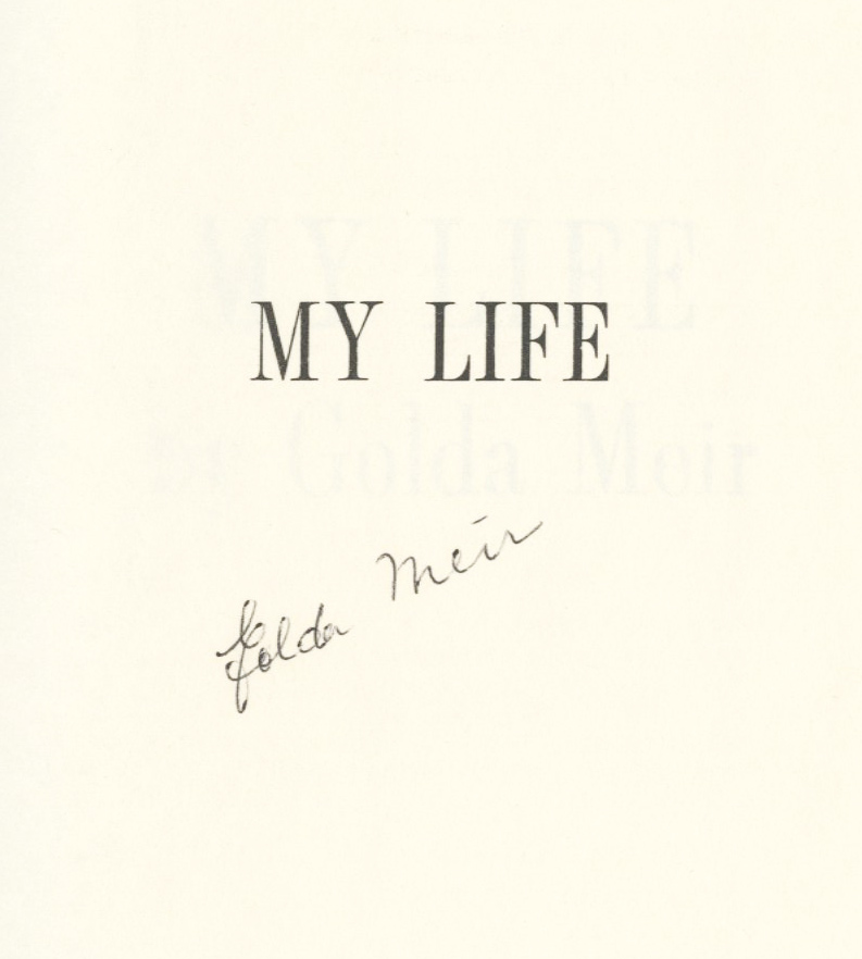 My Life by Golda Meir