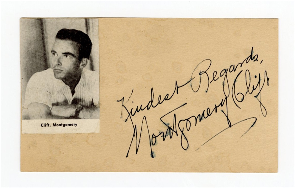 Montgomery Clift Signed Cut