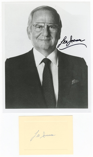 Lee Iacocca Signed Photograph and Cut Signature