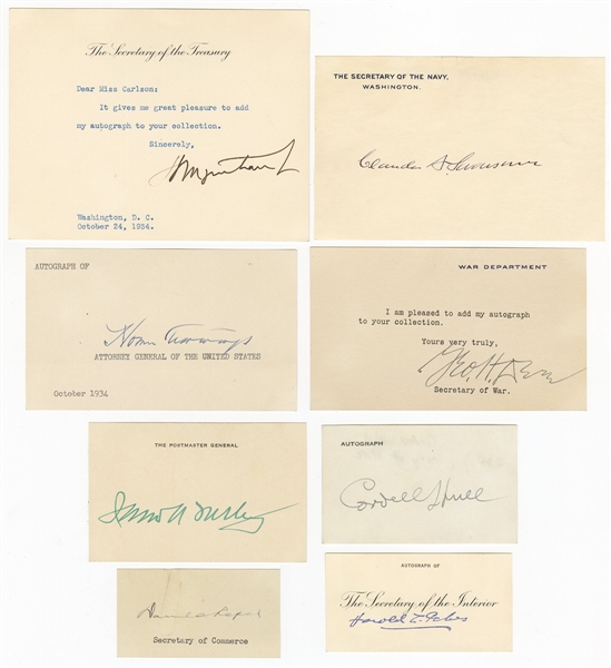 Collection of FDR Cabinet Member Signatures (8)