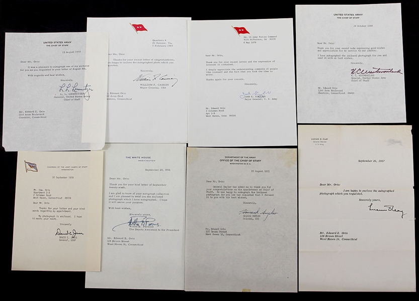 Lot of Military Signed Photographs & Letters (15)