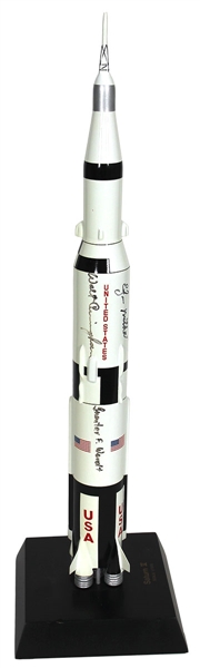 Lot Detail - Saturn V Model Rocket Signed by Astronauts