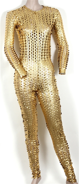 Rihanna "Rude Boy" Music Video Worn Gold Catsuit (Bodysuit)