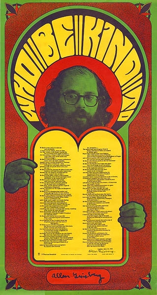 Allen Ginsberg Signed "Be Kind" Poster