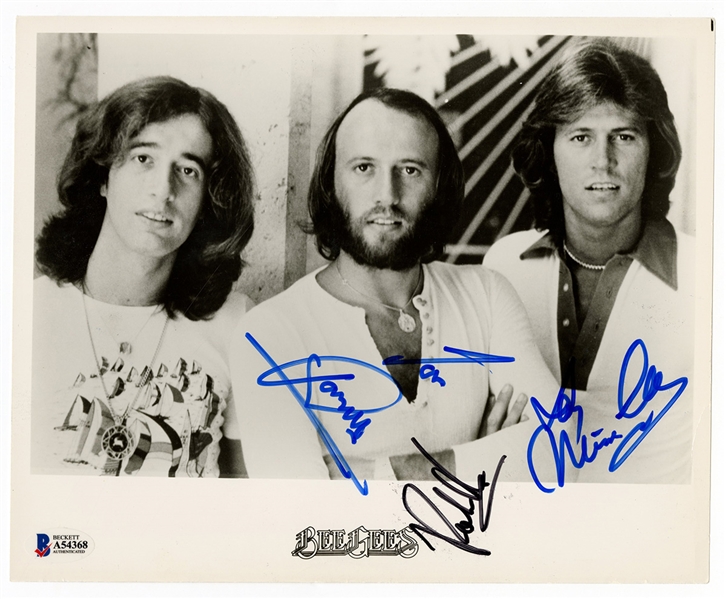 Bee Gees Signed Promotional Photograph Beckett